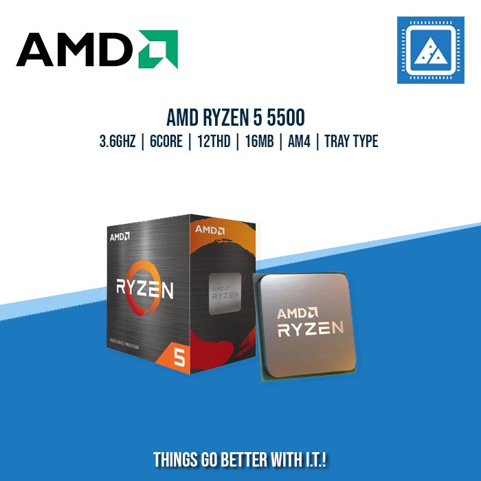 AMD RYZEN 5 5500 | 3.6GHZ | 6CORE | 12THD | 16MB | AM4 | TRAY TYPE AMD RYZEN 5 5500 | 3.6GHZ | 6CORE | 12THD | 16MB | AM4 | TRAY TYPE
